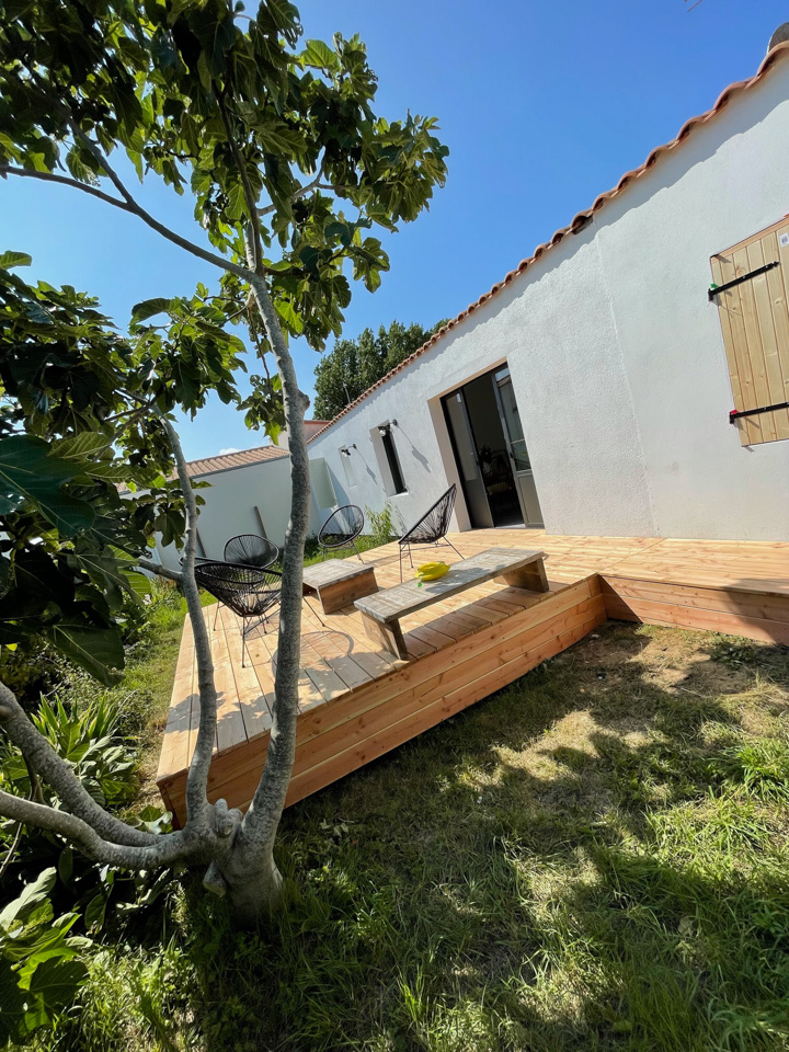 Réalisation de terrasse en bois Douglas